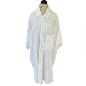 Petticord Swim Coverup Oversized Shirt one Size EUC